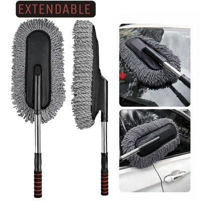Premium Microfiber Car Duster with Detachable & Extendable Long Handle
