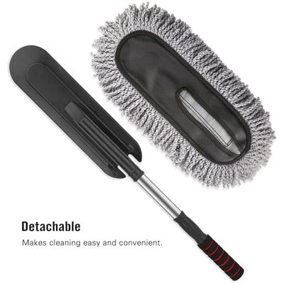 Premium Microfiber Car Duster with Detachable & Extendable Long Handle