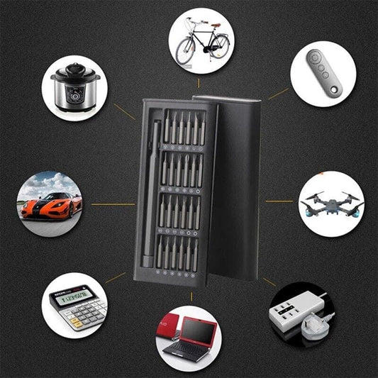 Magnetic Bits Repair Tool Kit with Aluminum Storage Case for Electronics, iPhone, Laptop, Watch, Eyeglass, and Gadgets