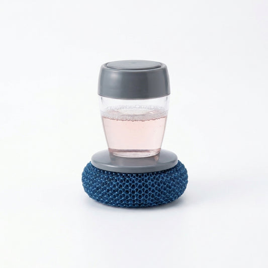 Soap-Dispensing Scrubber with Non-Scratch Mesh Head