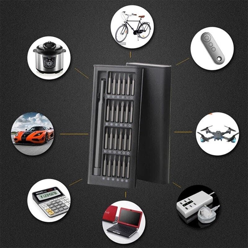 Magnetic Bits Repair Tool Kit with Aluminum Storage Case for Electronics, iPhone, Laptop, Watch, Eyeglass, and Gadgets
