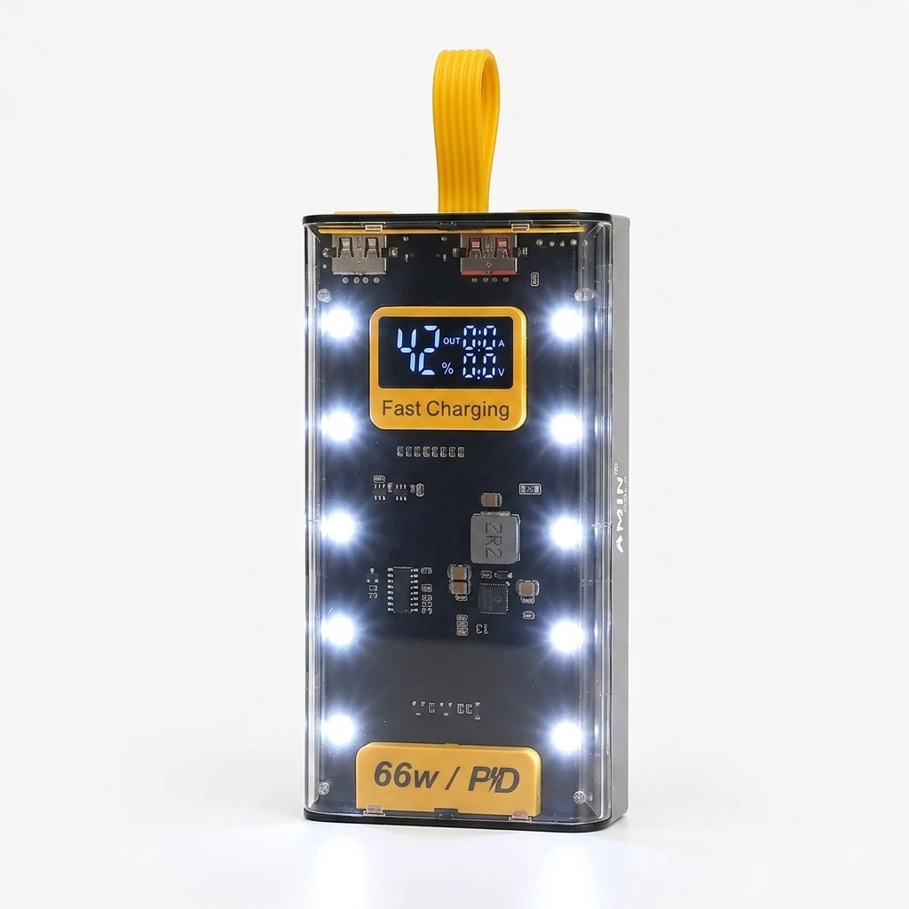 66W 20,000mAh Fast Charging Power Bank with  LED Display