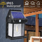 Premium Waterproof Solar Motion Sensor Outdoor Wall Light