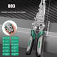 Heavy Duty Folding Electrical Pliers, Wire Crimper, Screw Shearing & Cable Splitter